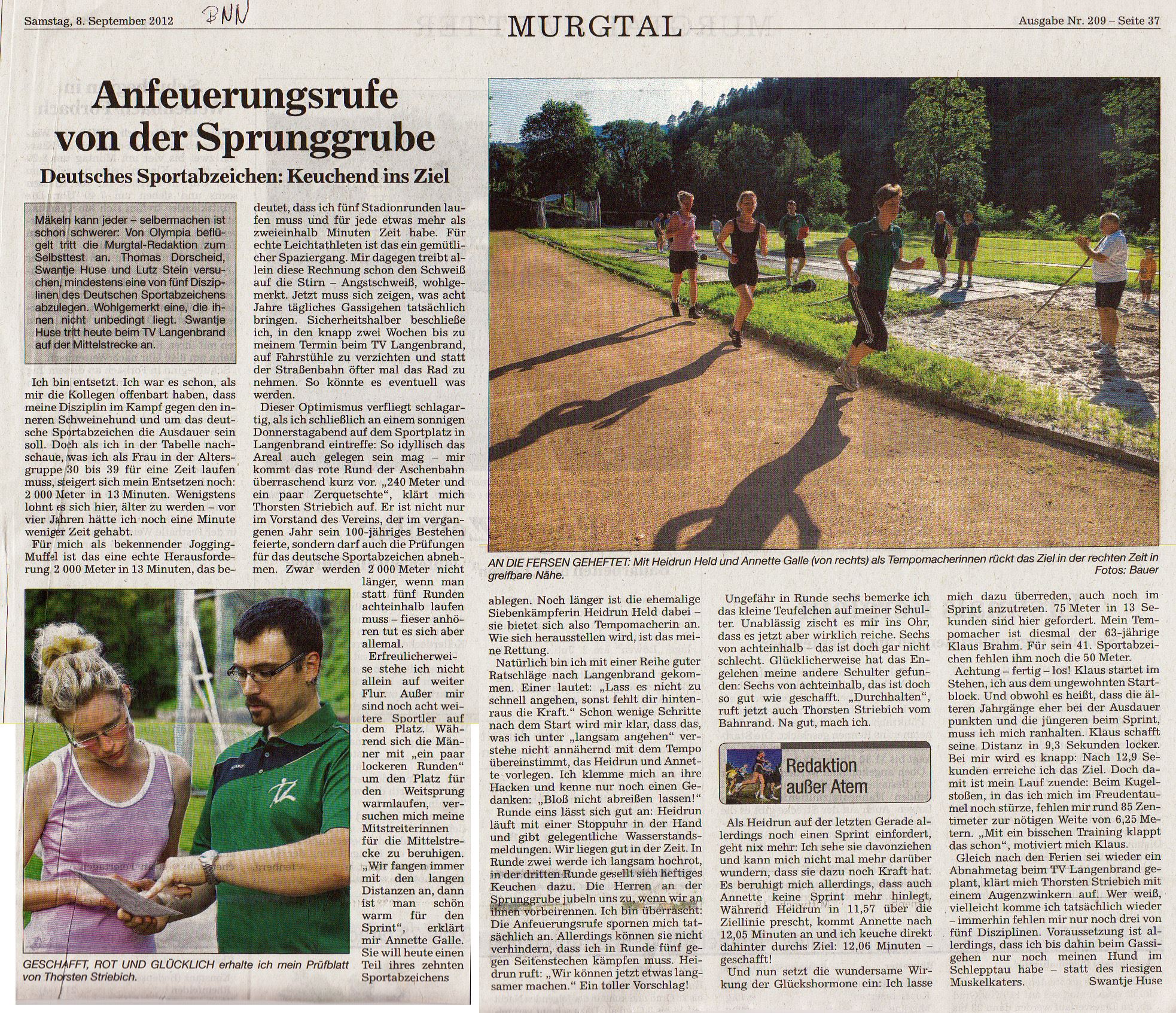 Sportabzeichen 2012