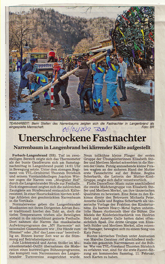 Narrenbaumstellen 2012
