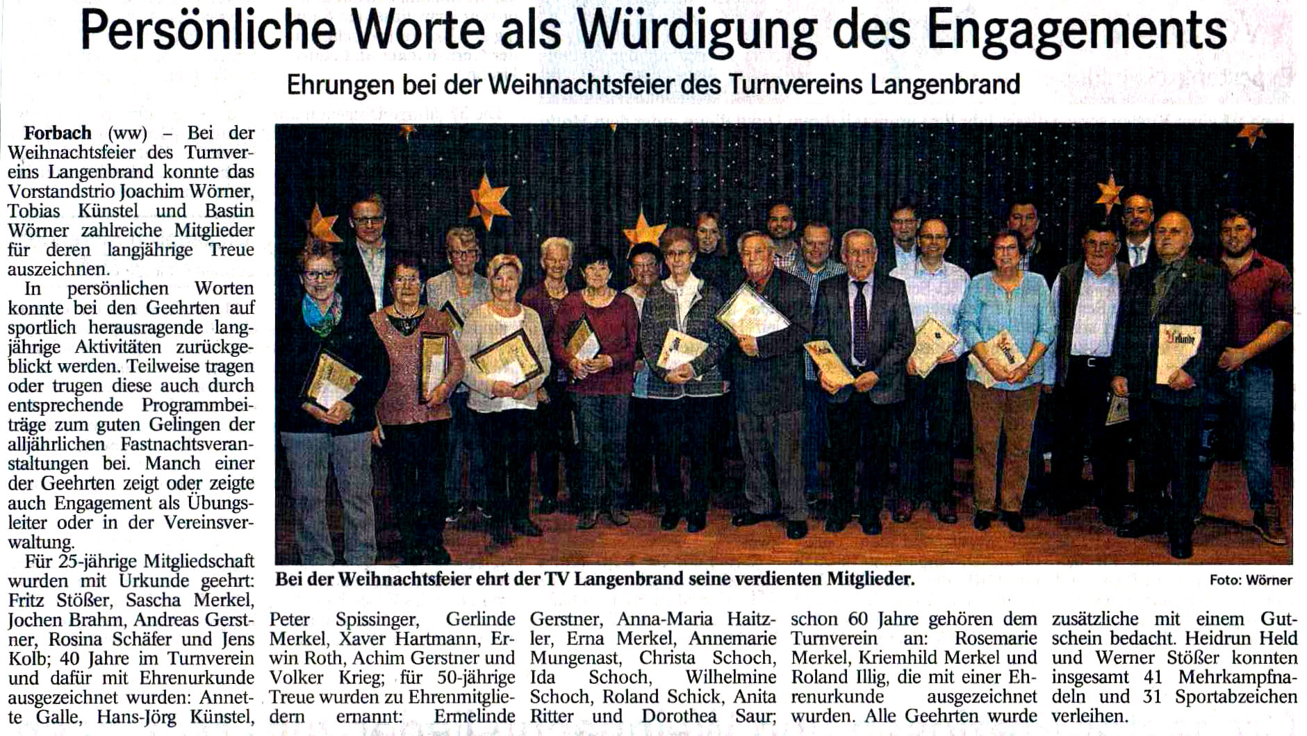 Ehrungen 2017