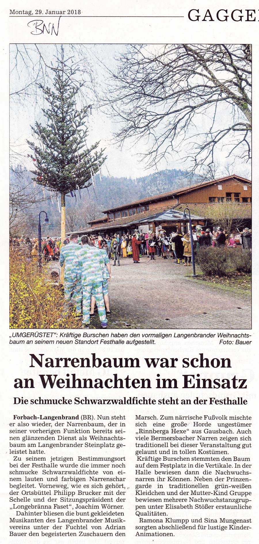 Narrenbaumstellen 2018