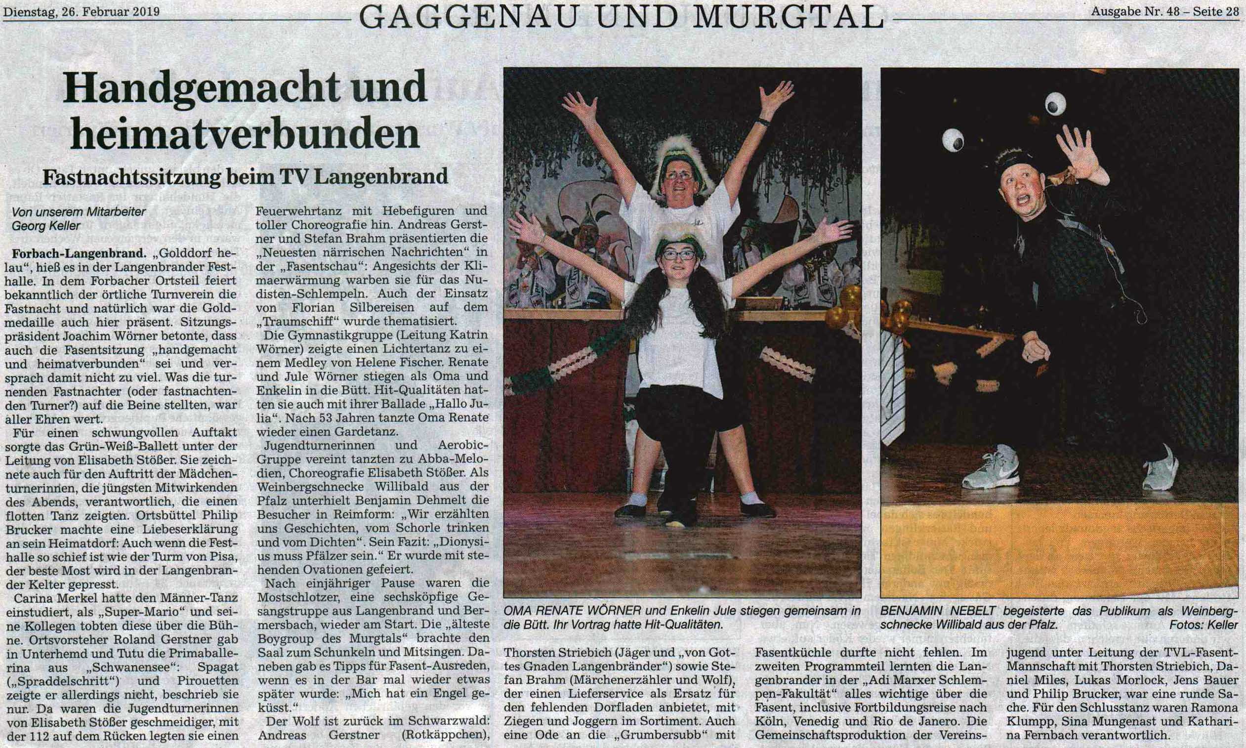 Fasentsitzung 2019