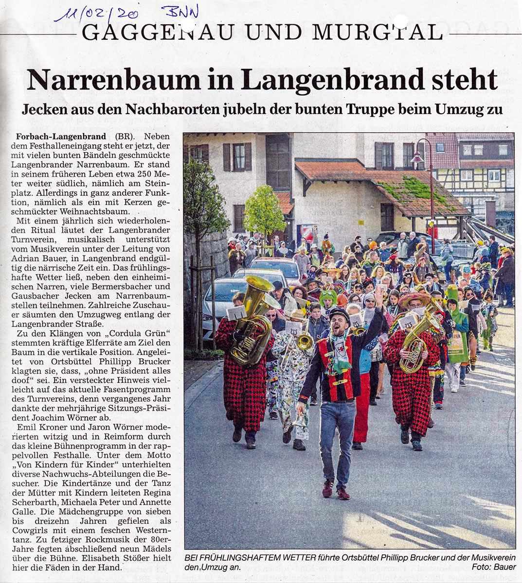 Narrenbaumstellen 2020
