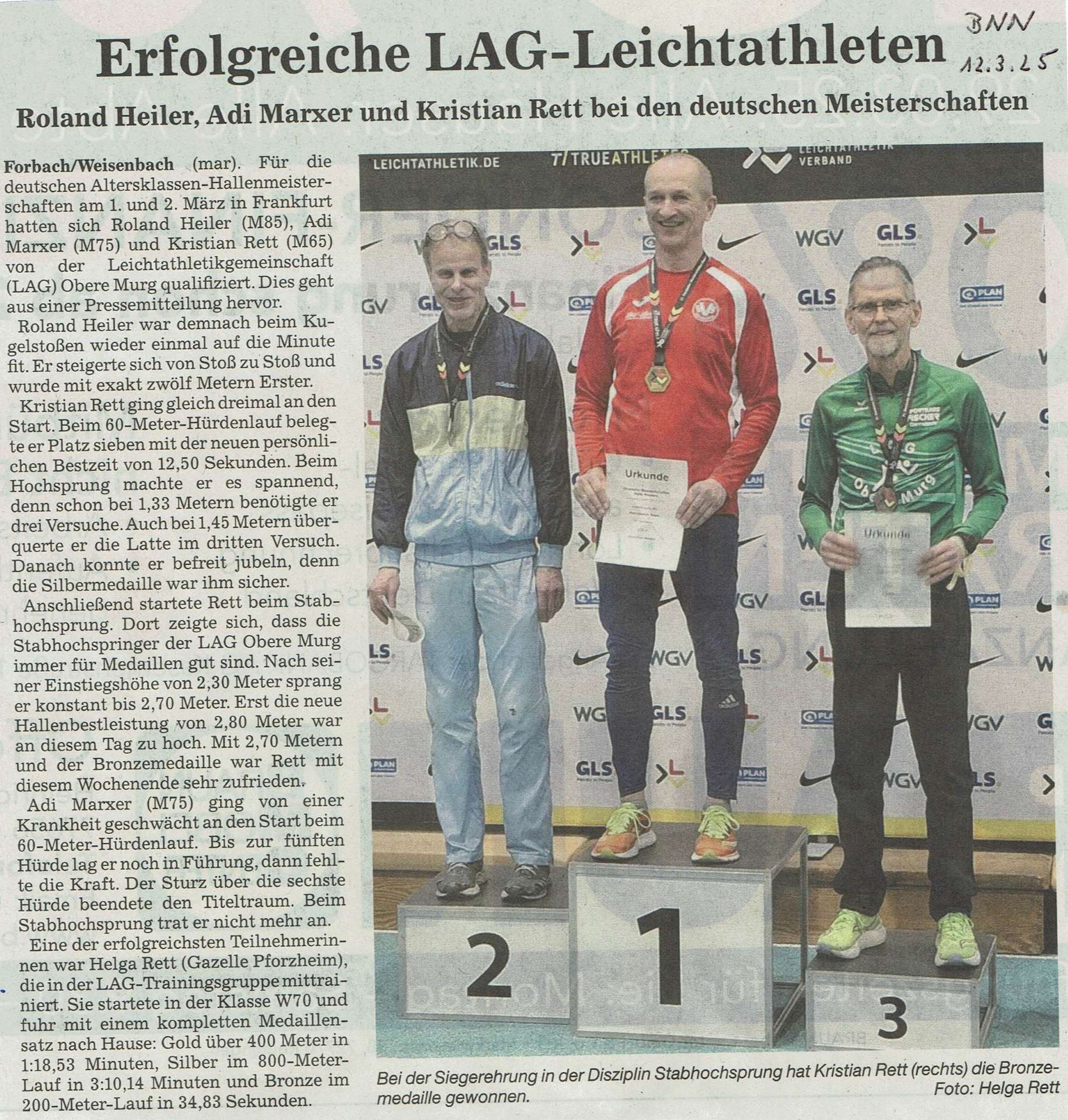 Erfolgreiche LAG-Leichtathleten