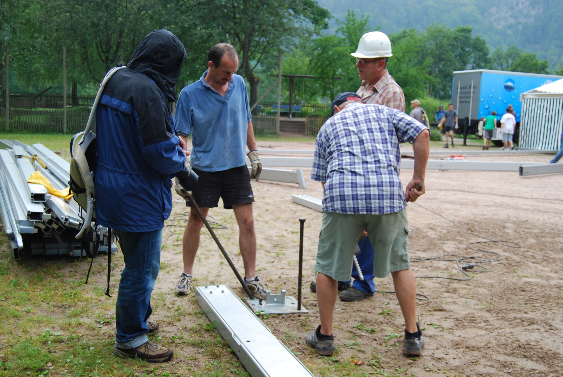 100-jähriges Jubiläum, Zeltfest: Aufbau und Probe (03)
