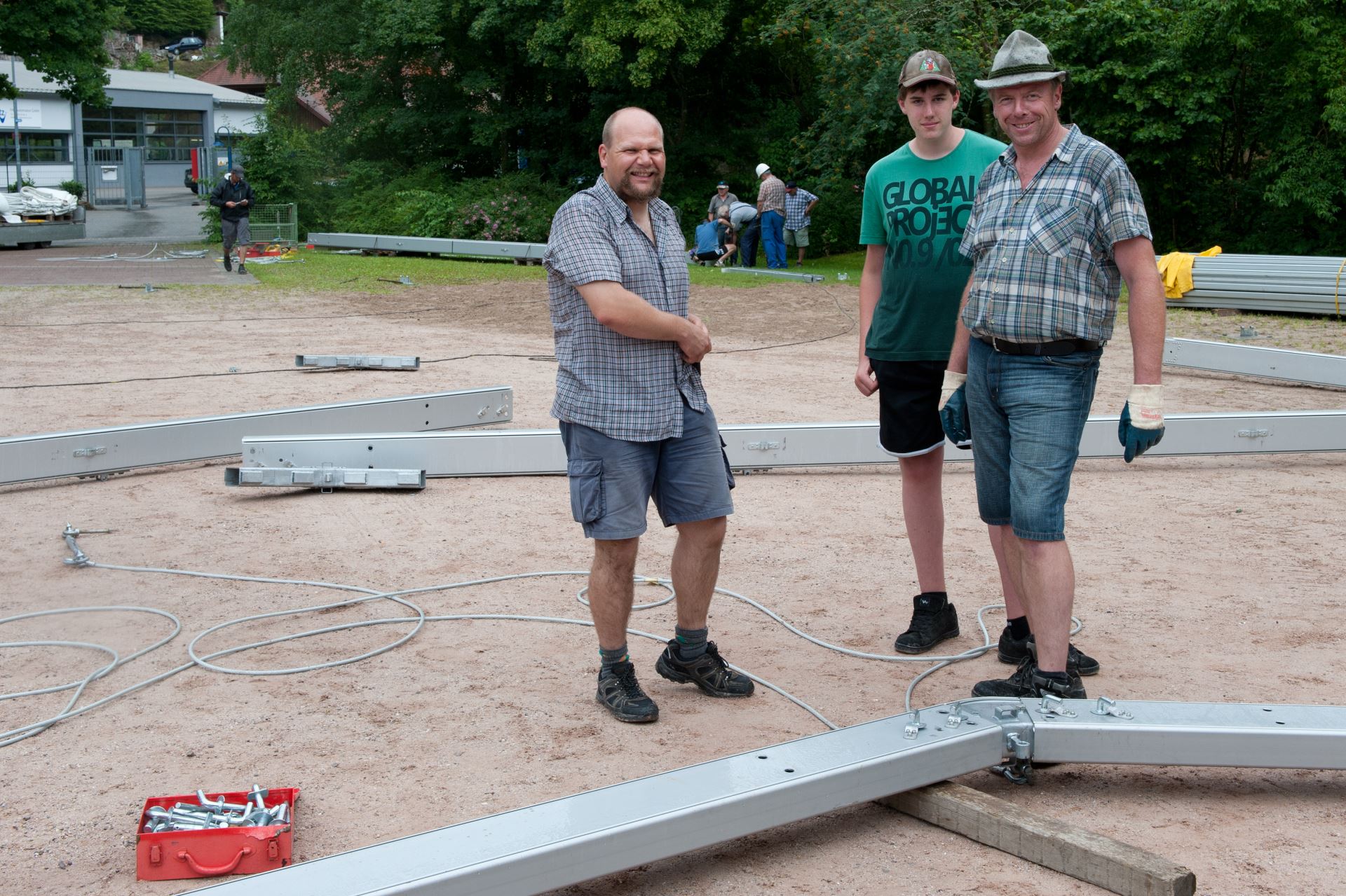 100-jähriges Jubiläum, Zeltfest: Aufbau und Probe (08)