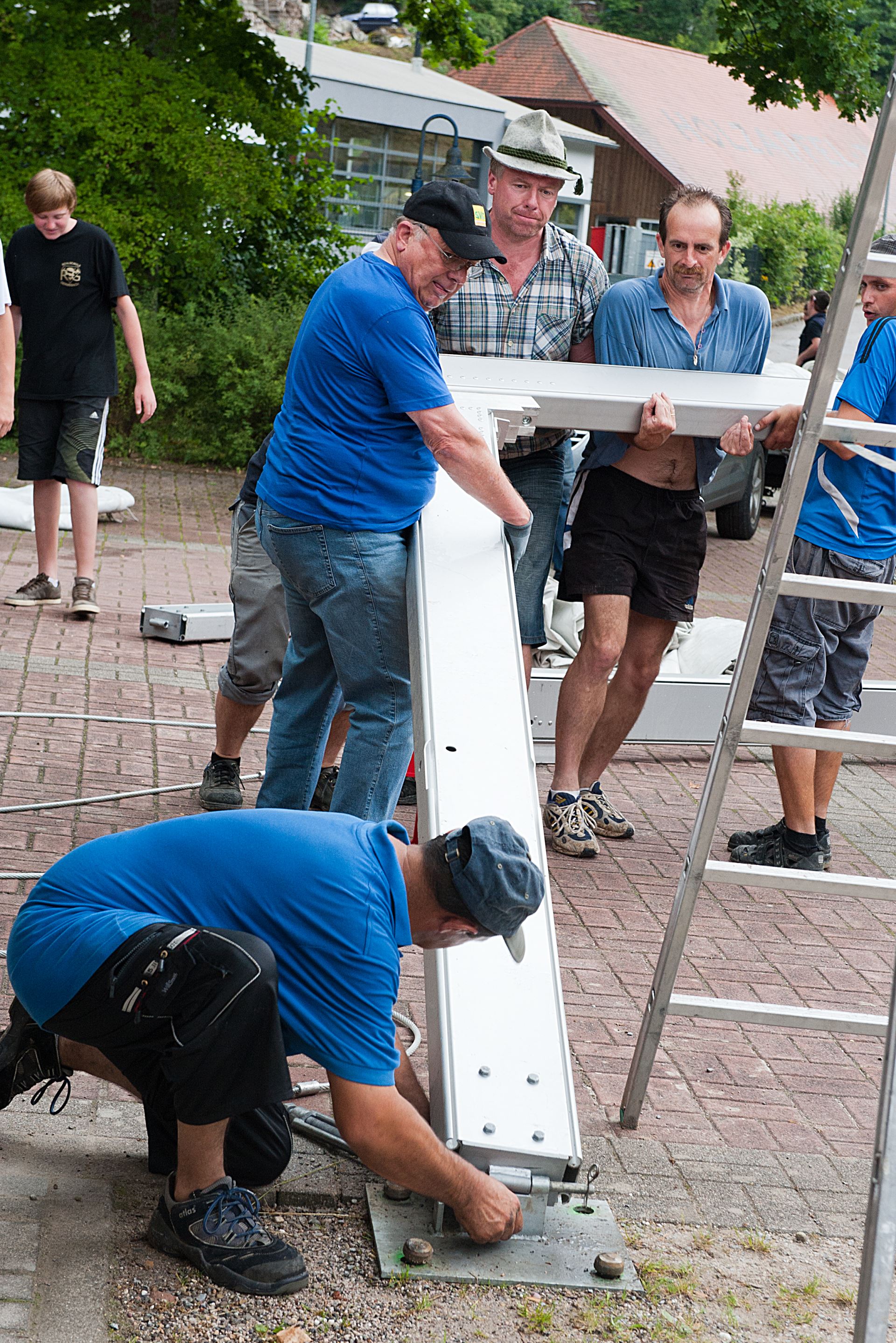 100-jähriges Jubiläum, Zeltfest: Aufbau und Probe (22)