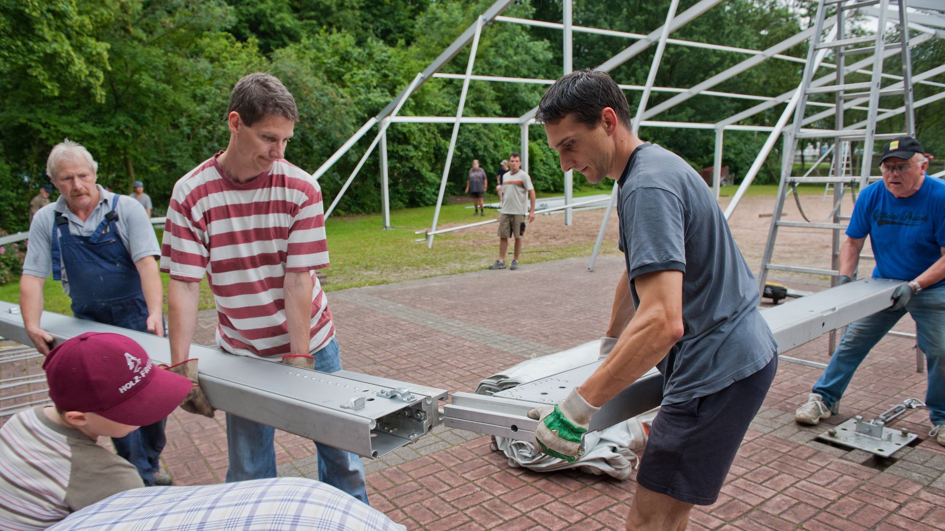 100-jähriges Jubiläum, Zeltfest: Aufbau und Probe (24)