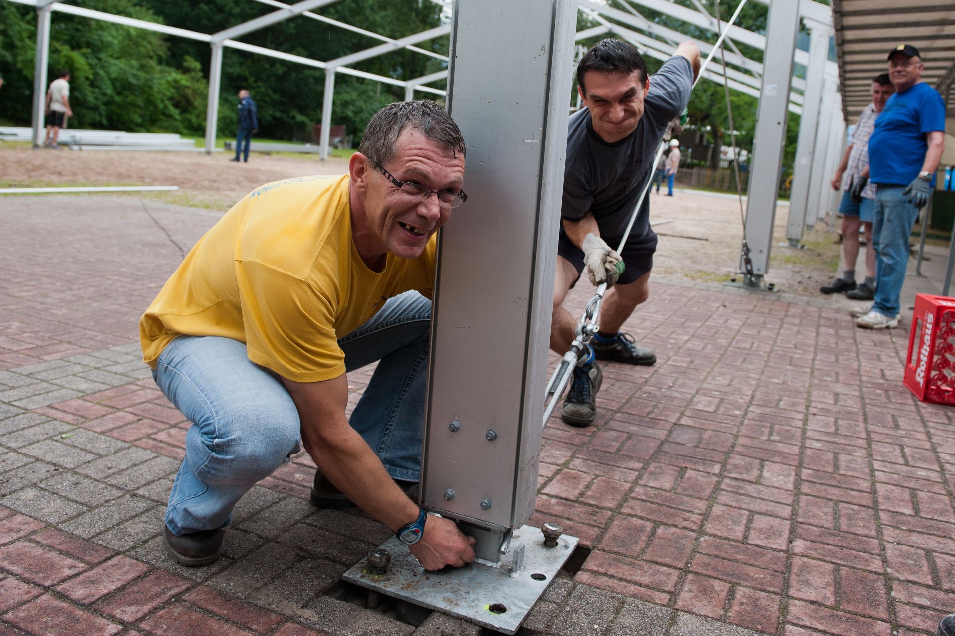100-jähriges Jubiläum, Zeltfest: Aufbau und Probe (29)