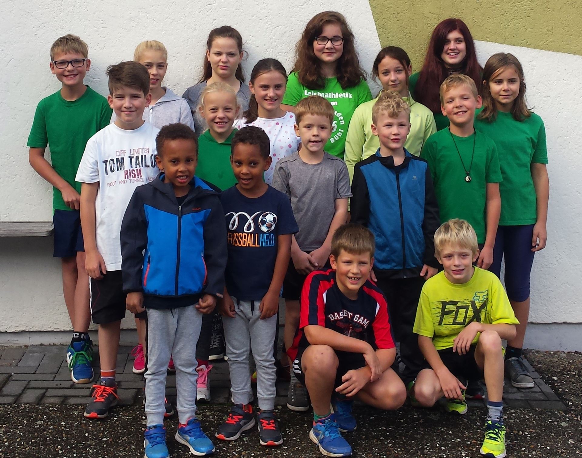 Gruppenbild, Kinderleichtathletik im Jahr 2017