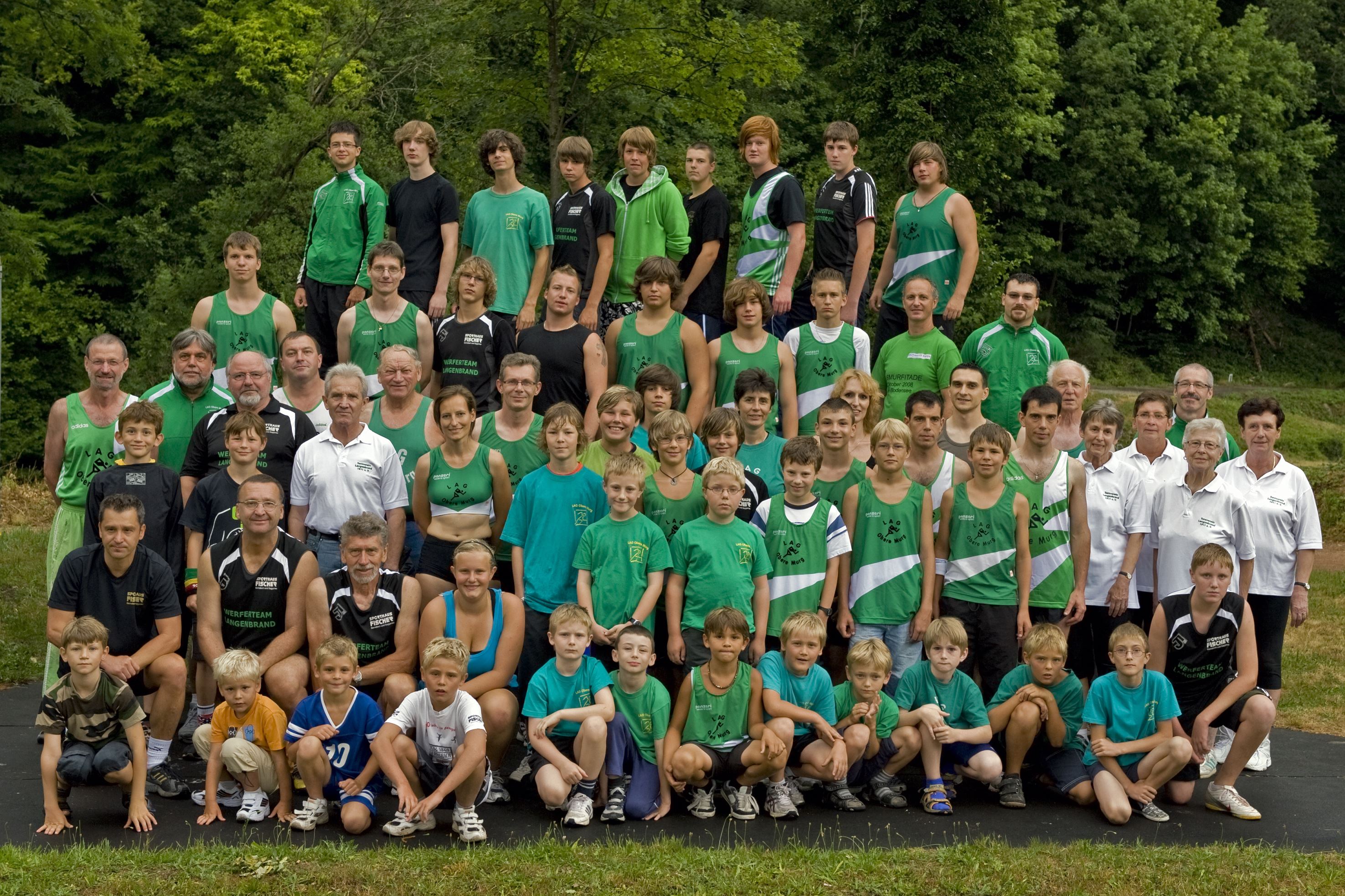 Gruppenbild, Leichtathletikabteilung im Jahr 2010