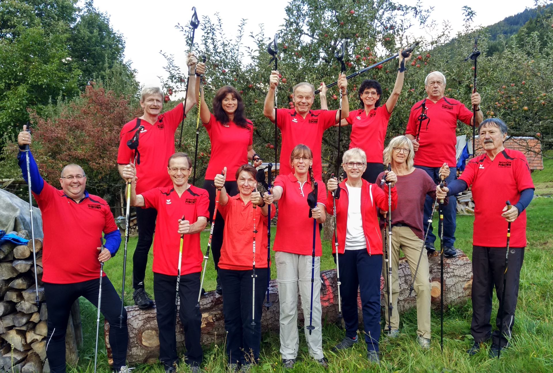 Gruppenbild, Nordic Walking im Jahr 2017